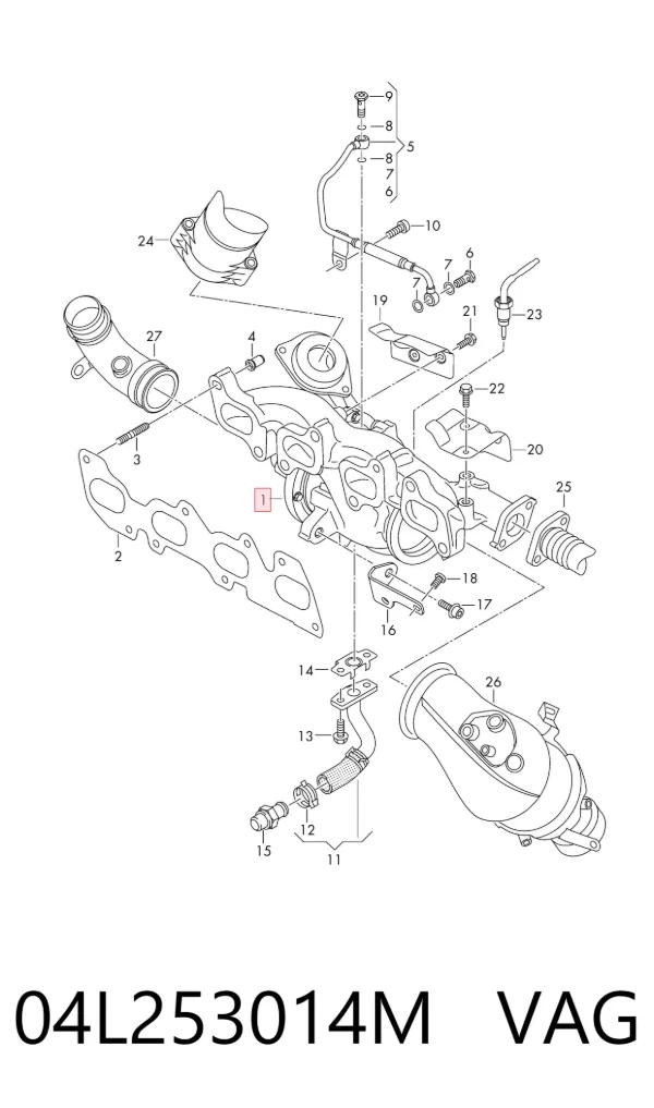 Turbina 04L253014M VAG