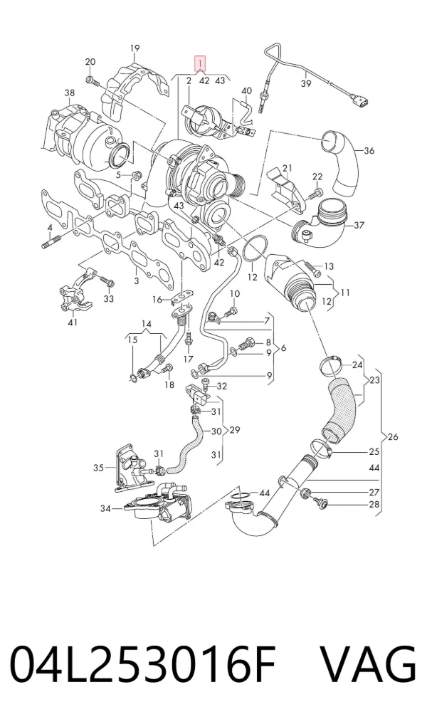 Turbina 04L253016F VAG
