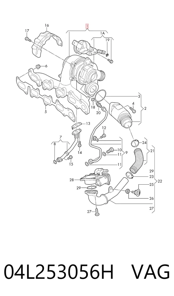 Turbina 04L253056H VAG