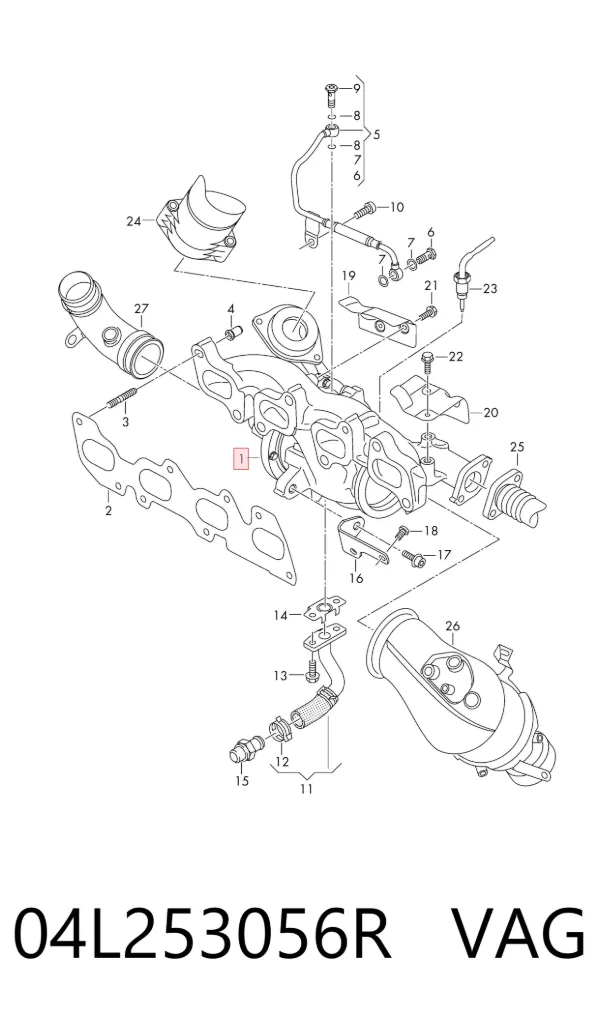 Turbina 04L253056R VAG