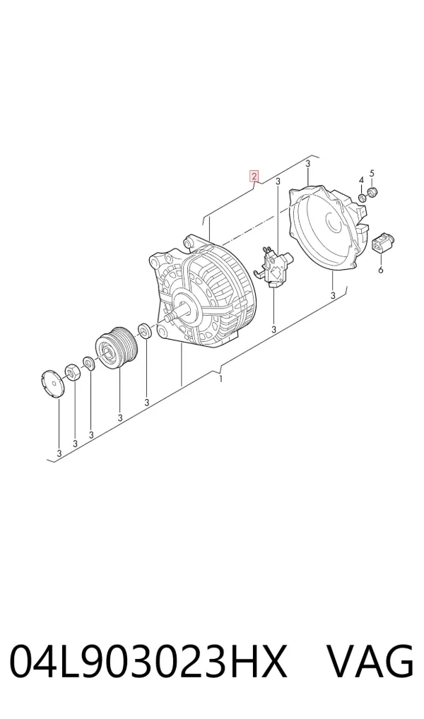 Alternator 04L903023HX VAG