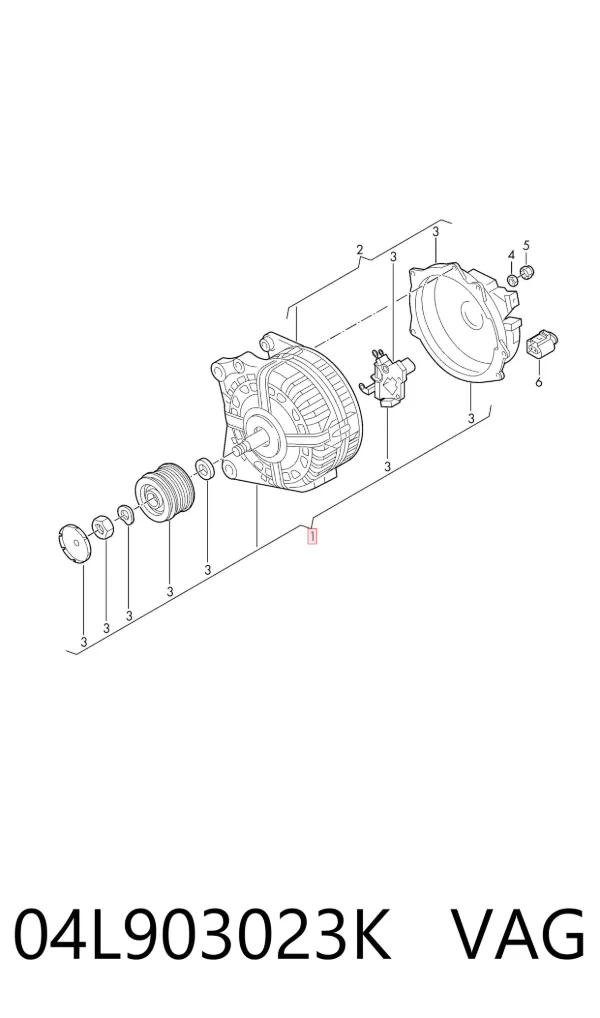 Alternator 04L903023K VAG