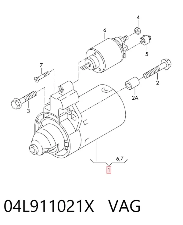 Rozrusznik 04L911021X VAG