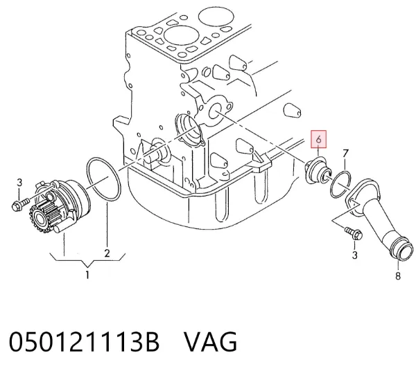 Termostat 050121113B VAG