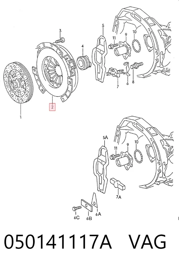Docisk sprzęgła 050141117A VAG