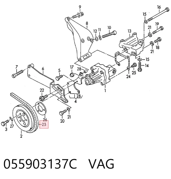 Pas napędowy mechanizmów 055903137C VAG
