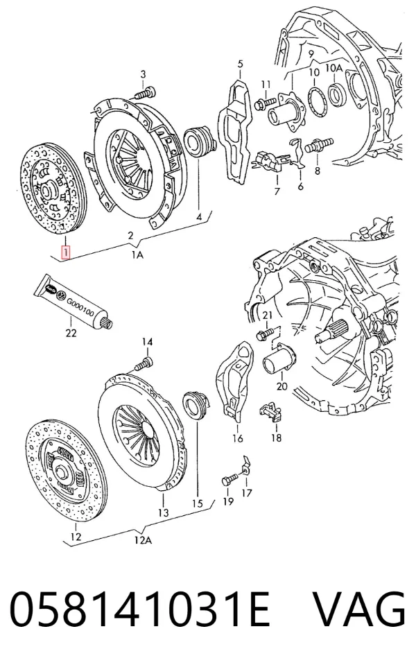Tarcza sprzęgła 058141031E VAG