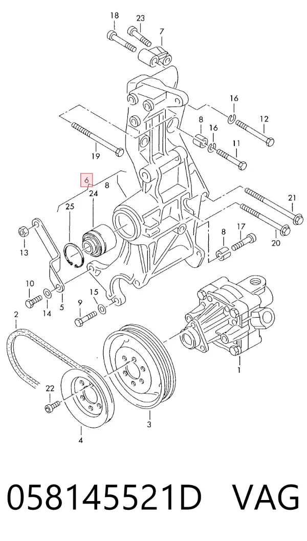 Wspornik alternatora Audi A4 B5