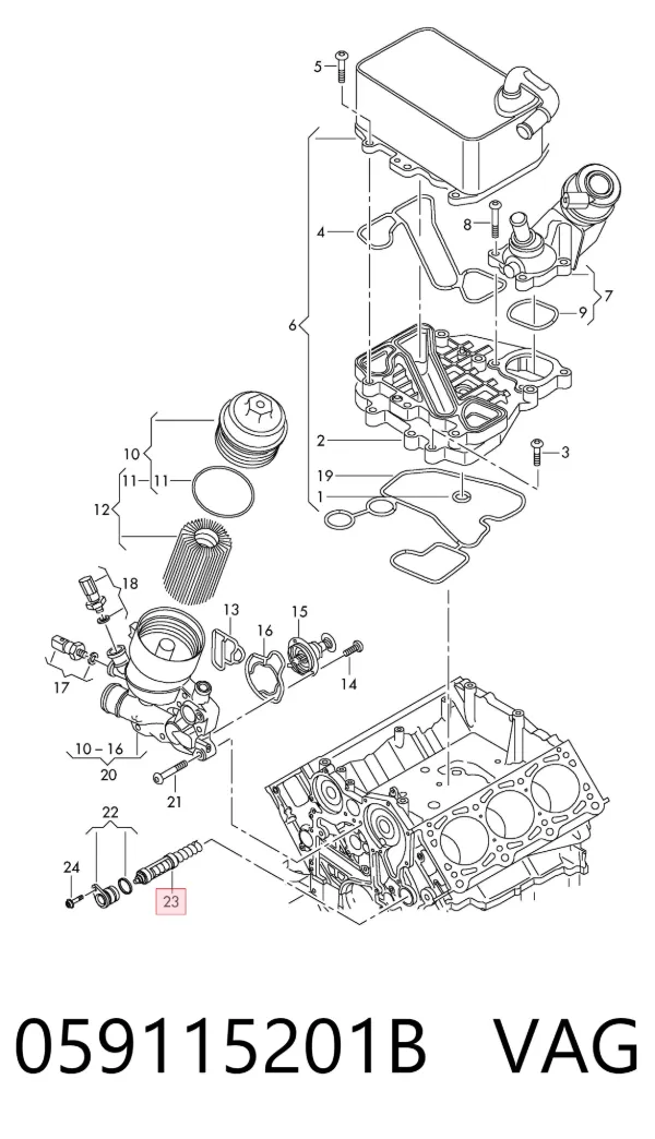 Termostat 059115201B VAG