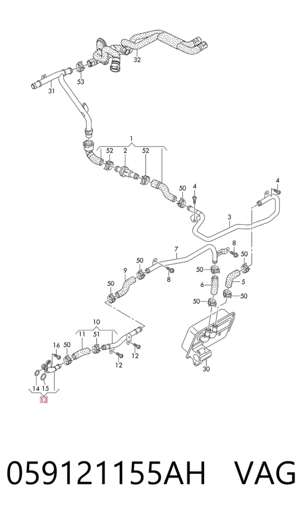 Zaślepka głowicy cylindrów/bloku cylindrów 059121155AH VAG