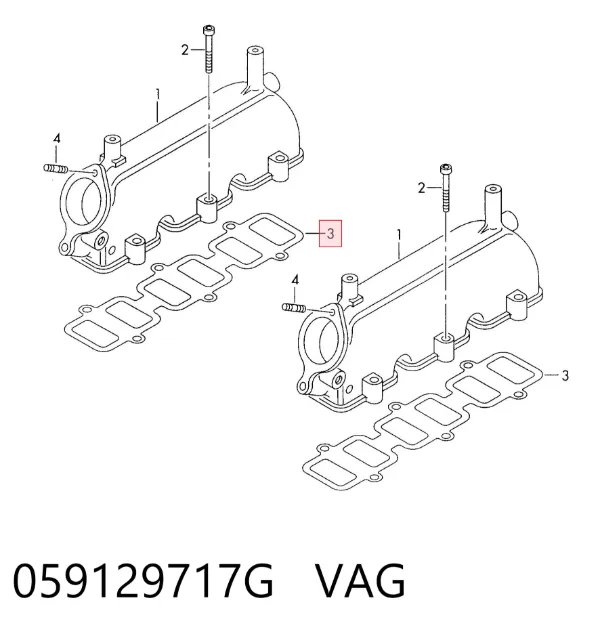 Uszczelka kolektora ssącego 059129717G VAG