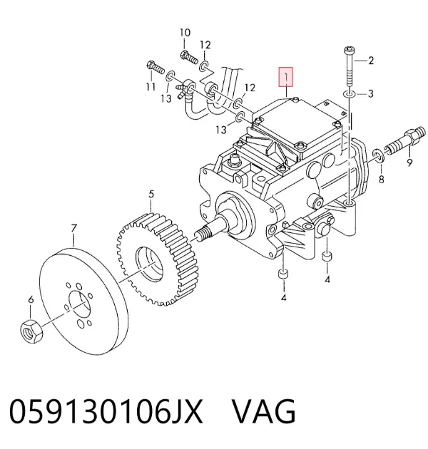 Pompa wtryskowa wysokiego ciśnienia 059130106JX VAG