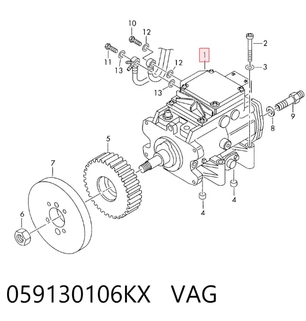 Pompa wtryskowa wysokiego ciśnienia 059130106KX VAG