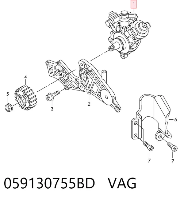 Pompa wtryskowa wysokiego ciśnienia 059130755BD VAG