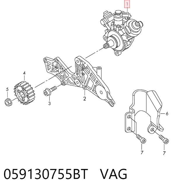 Pompa wtryskowa wysokiego ciśnienia 059130755BT VAG