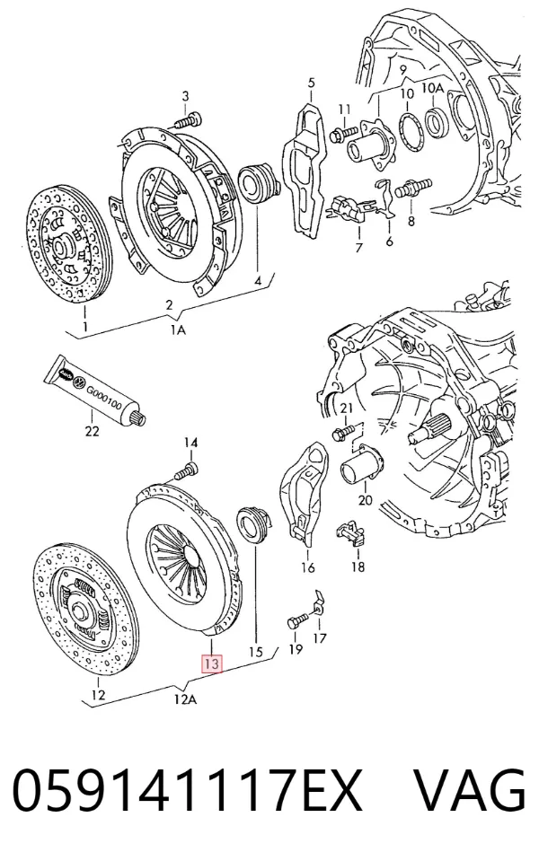 Docisk sprzęgła 059141117EX VAG