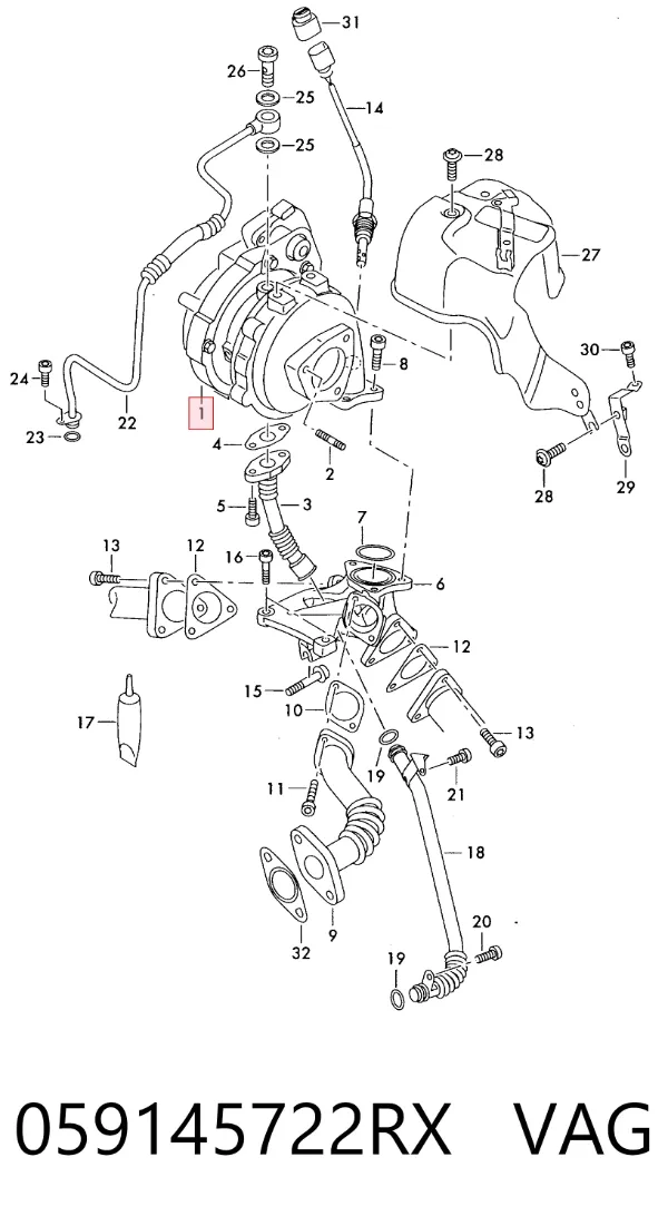 Turbina 059145722RX VAG