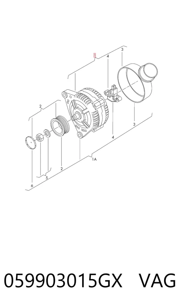 Alternator 059903015GX VAG