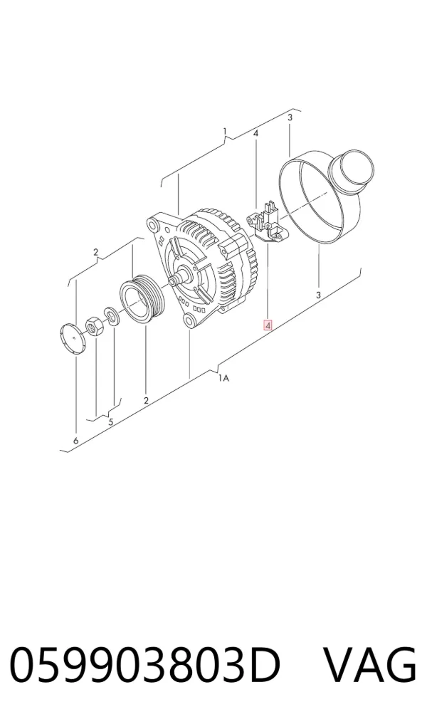 Regulator alternatora (przekaźnik ładowania) 059903803D VAG