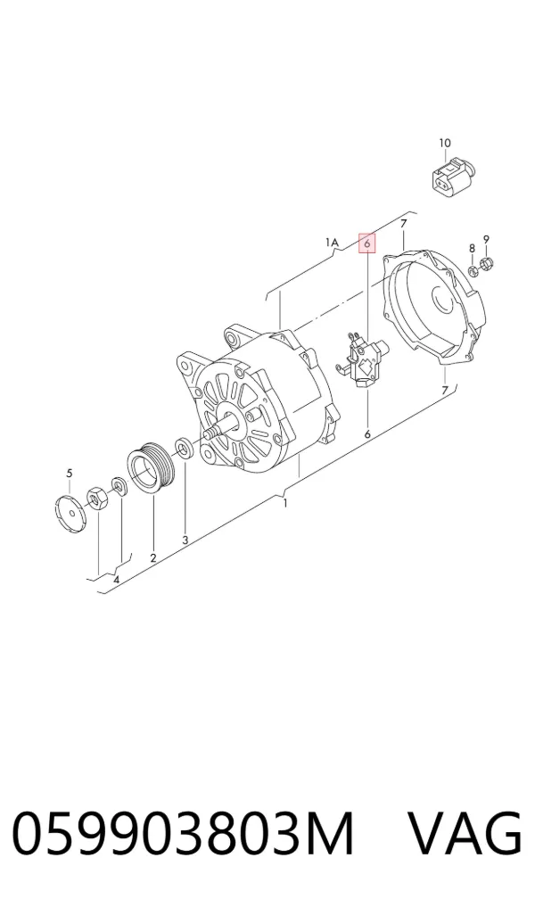 Regulator alternatora (przekaźnik ładowania) 059903803M VAG