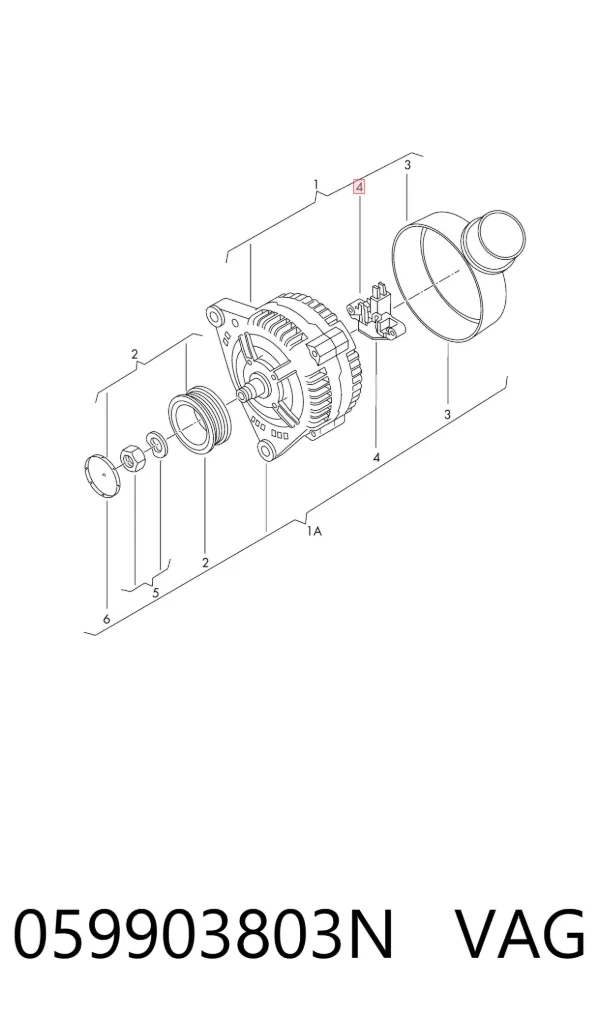 Regulator alternatora (przekaźnik ładowania) 059903803N VAG
