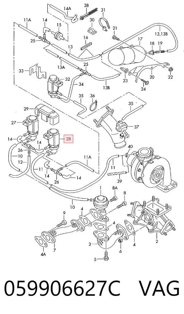 Przetwornik ciśnienia (solenoid) doładowania 059906627C VAG