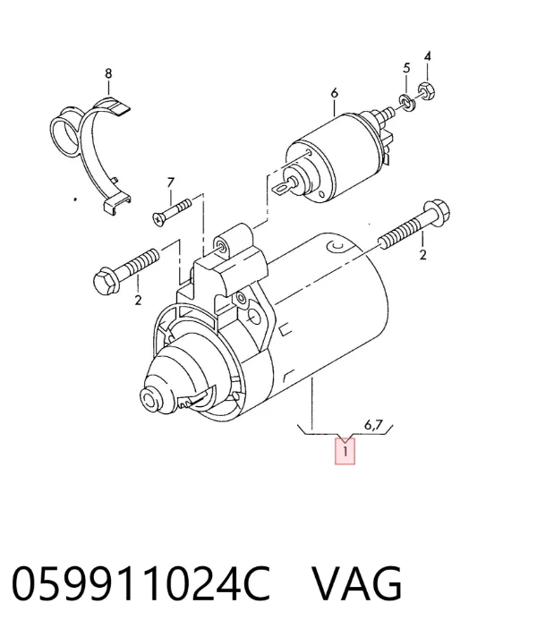 Rozrusznik 059911024C VAG