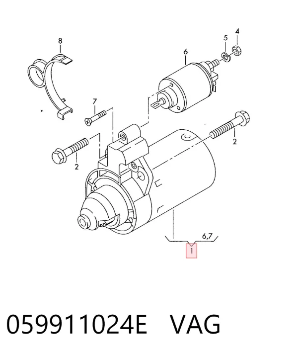 Rozrusznik 059911024E VAG