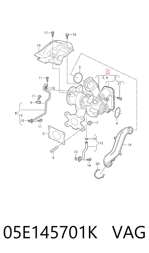 Turbina 05E145701K VAG
