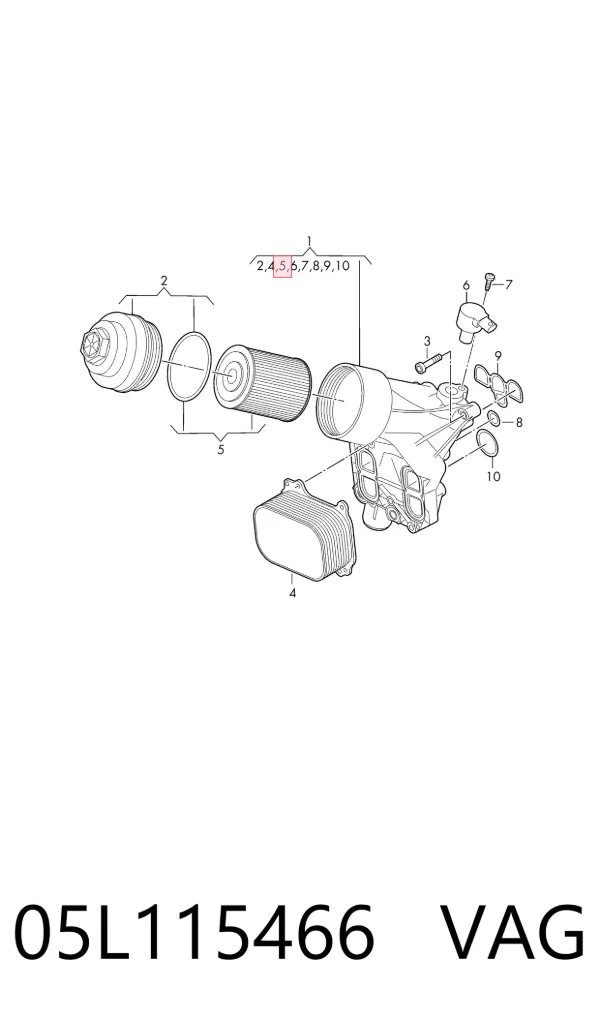 Filtr oleju 05L115466 VAG