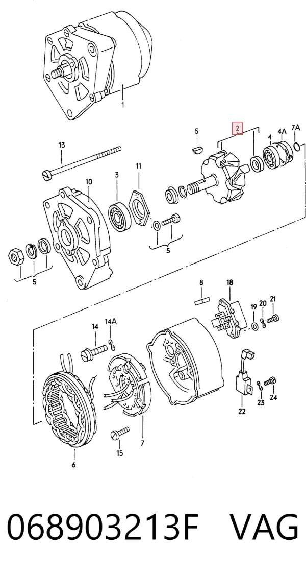 Alternator 068903213F VAG