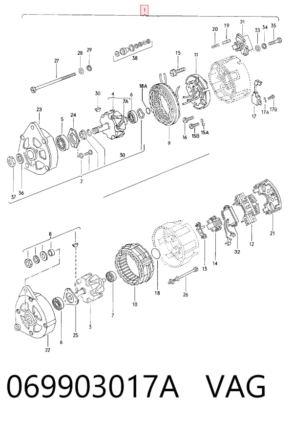 Alternator 069903017A VAG