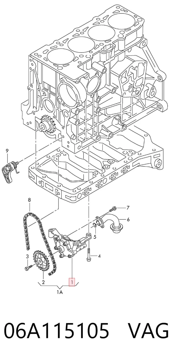 Pompa oleju 06A115105 VAG