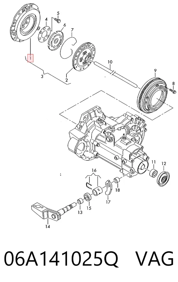 Docisk sprzęgła 06A141025Q VAG