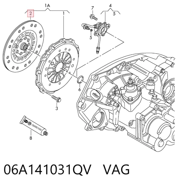 Tarcza sprzęgła 06A141031QV VAG