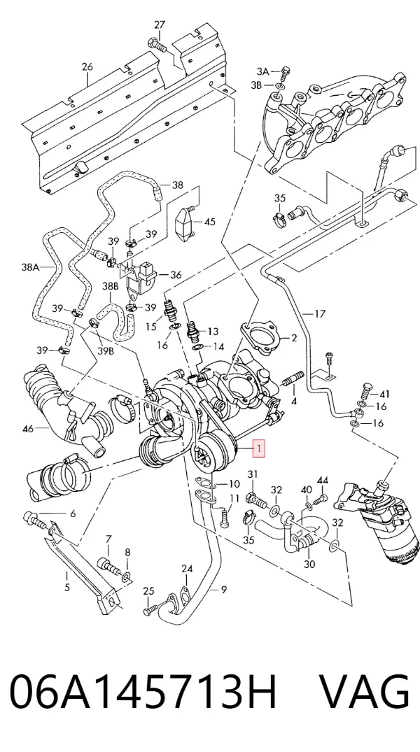Turbina 06A145713H VAG