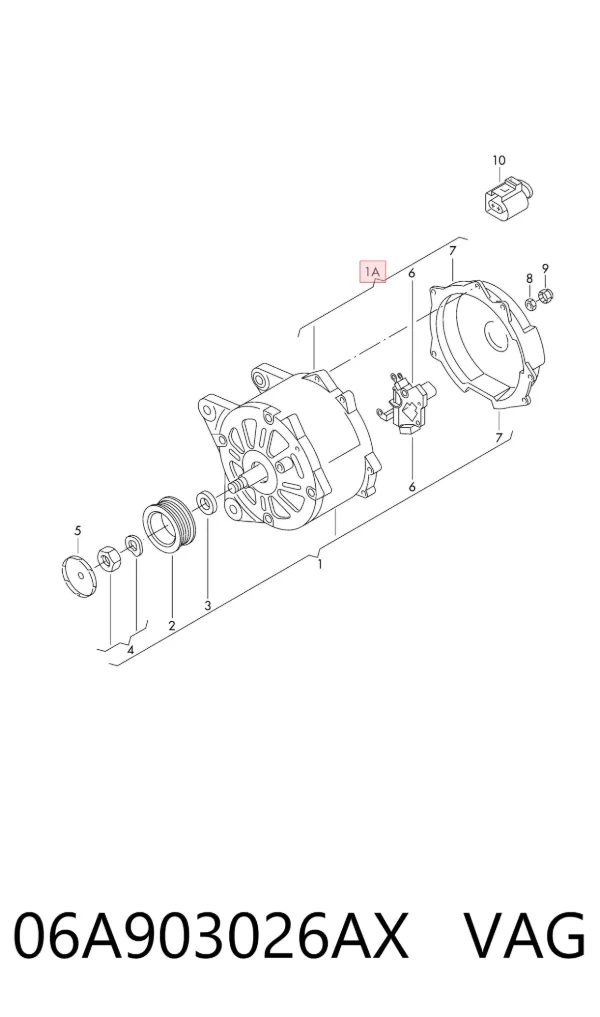 Alternator 06A903026AX VAG