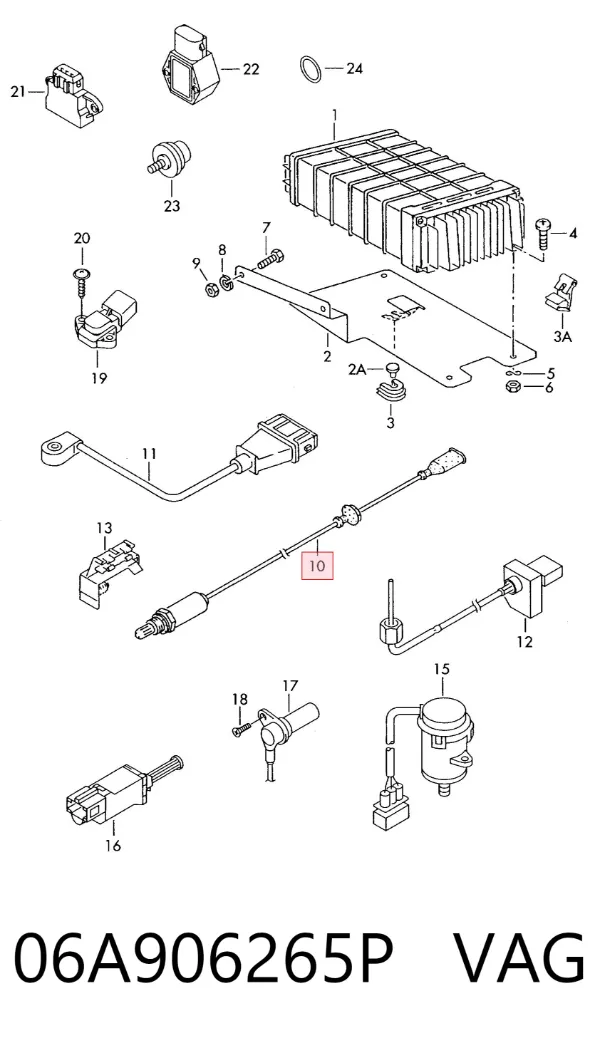 Sonda lambda, czujnik tlenu 06A906265P VAG