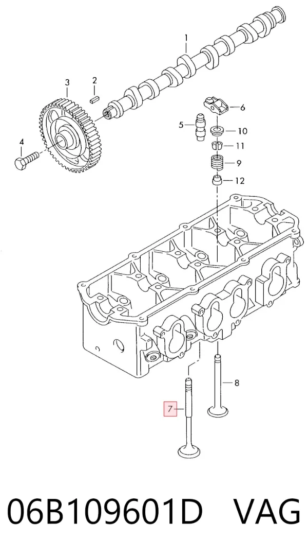 Zawór dolotowy/ssący 06B109601D VAG