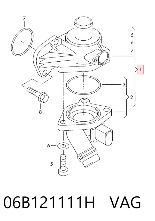 Obudowa termostatu 06B121111H VAG