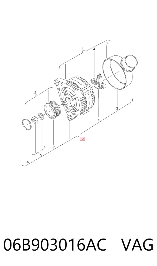 Alternator 06B903016AC VAG