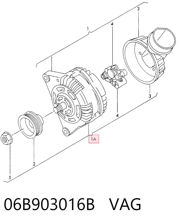 Alternator 06B903016B VAG