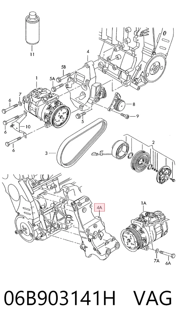 Wspornik alternatora Audi A6 C5