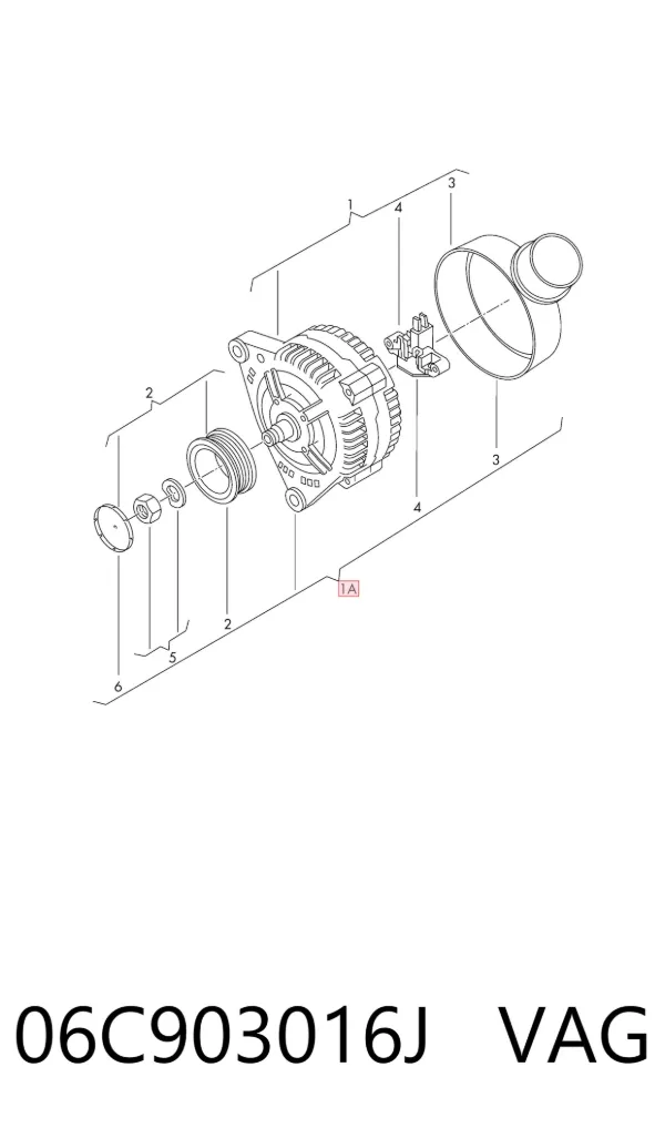 Alternator 06C903016J VAG