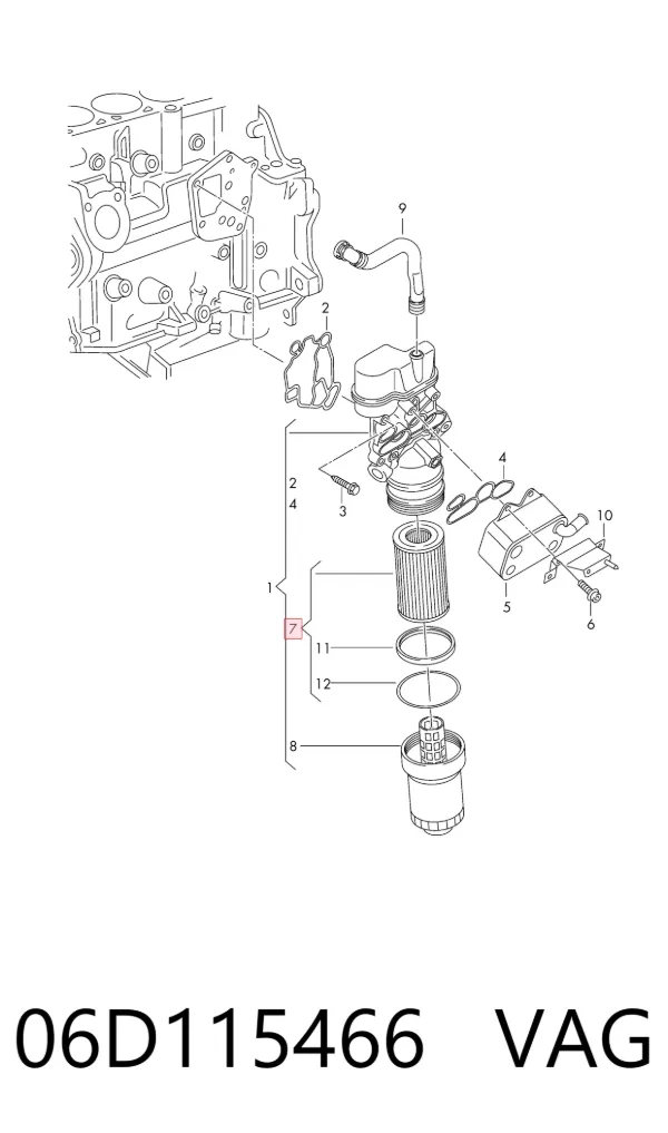 Filtr oleju 06D115466 VAG