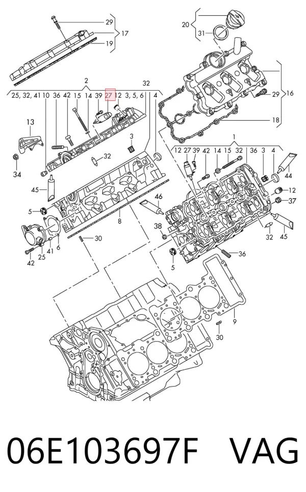 Regulator faz rozrządu 06E103697F VAG