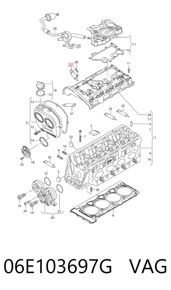 Regulator faz rozrządu 06E103697G VAG