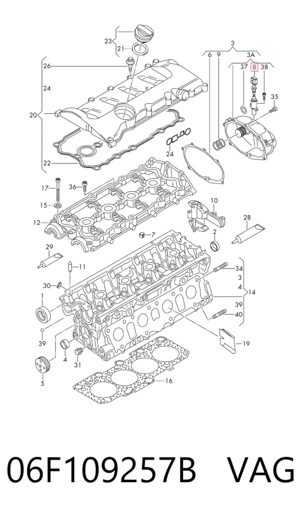 Zawór elektromagnetyczny faz rozrządu 06F109257B VAG
