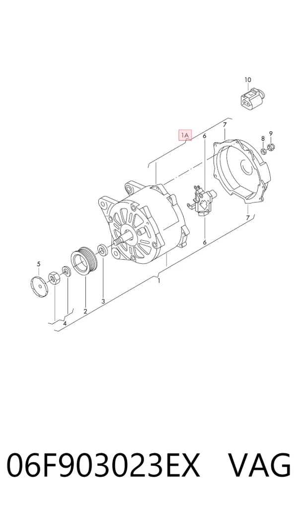Alternator 06F903023EX VAG