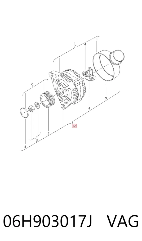 Alternator 06H903017J VAG